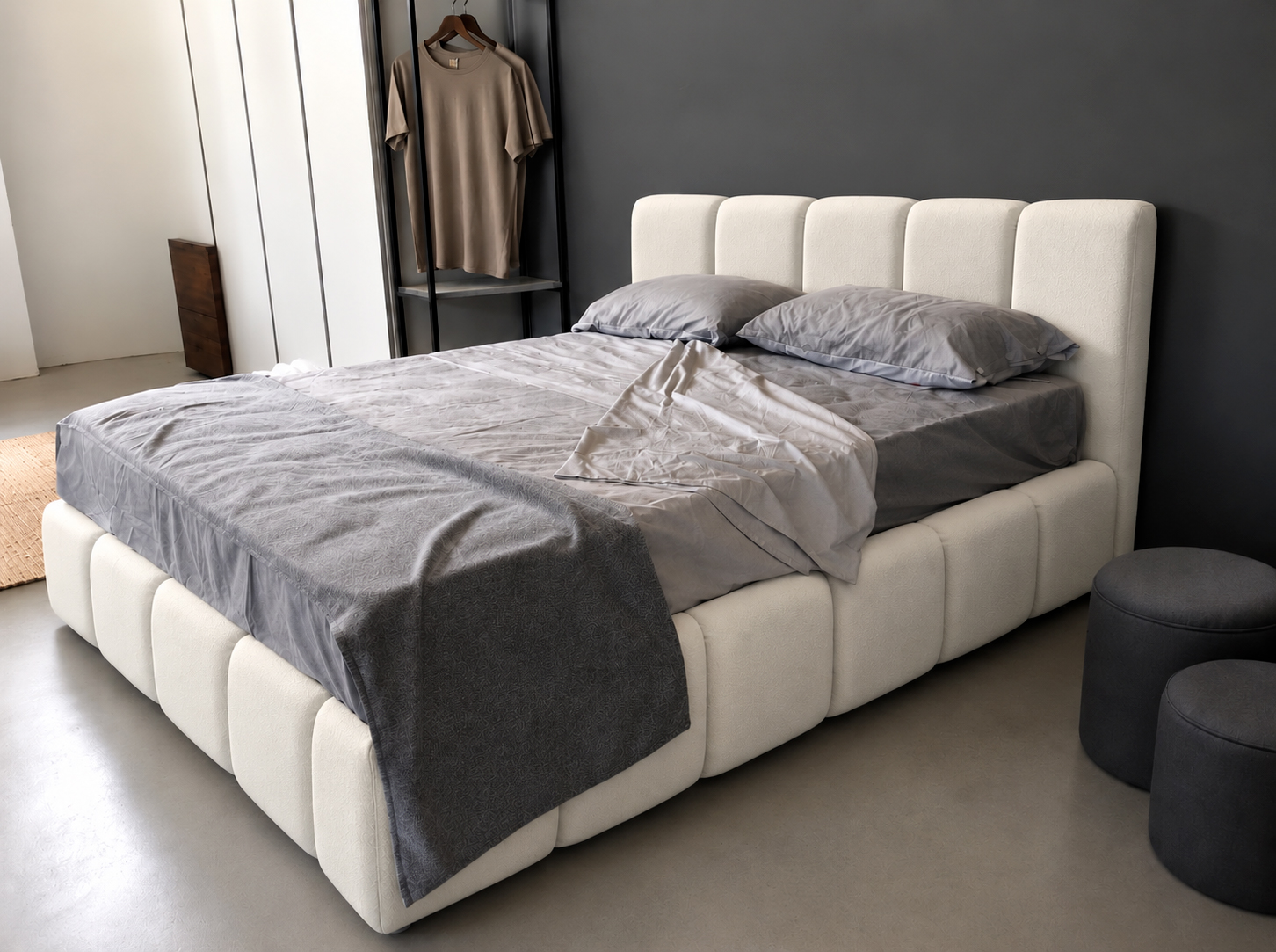 Letto HUGO - Design e confort - Letti imbottiti di design RIVET CASA