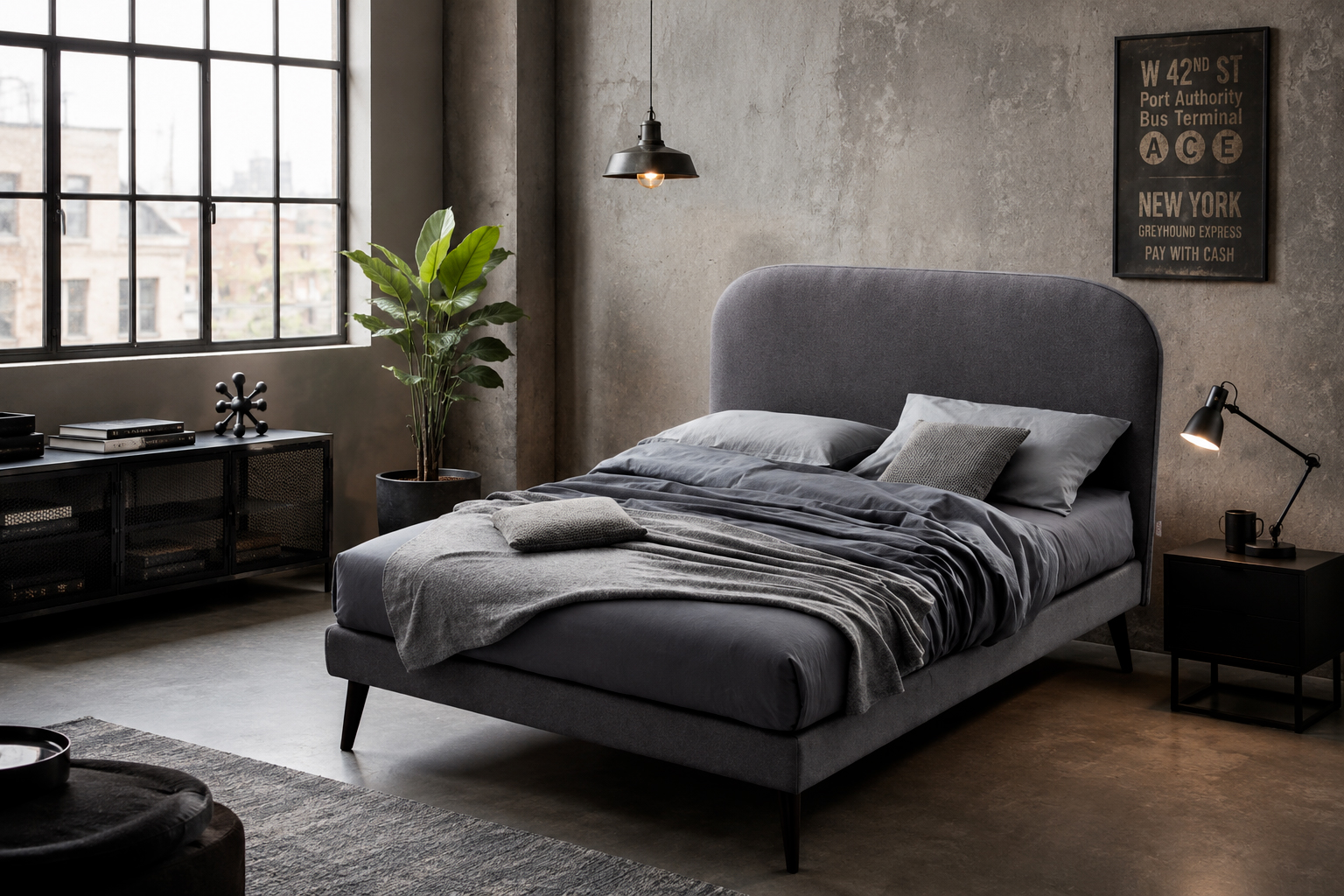 Letto BIANCA - Linee morbide, stile deciso. - Letti imbottiti di design RIVET CASA